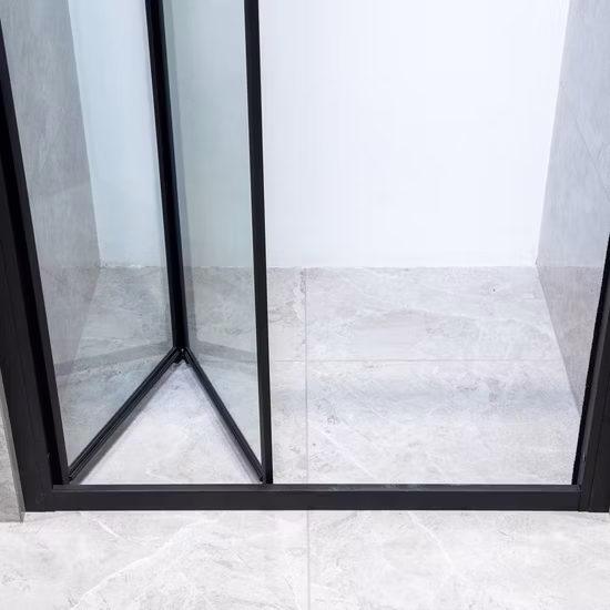 Basic Customization Trendy Black Framed Bathroom Pivot Tempered Glass Shower Enclosures