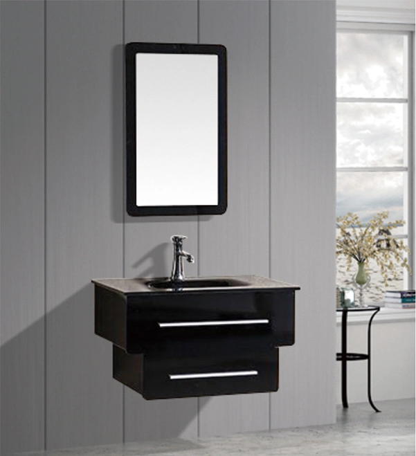 European Style Wall Mount Bathroom Vanity Sets Cabinet PVC Bathroom with Light Mirror