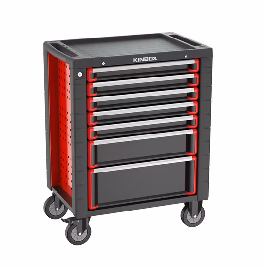 Kinbox 248 PCS Metal Drawer Tool Storage Cabinet with Wheels for Workshop