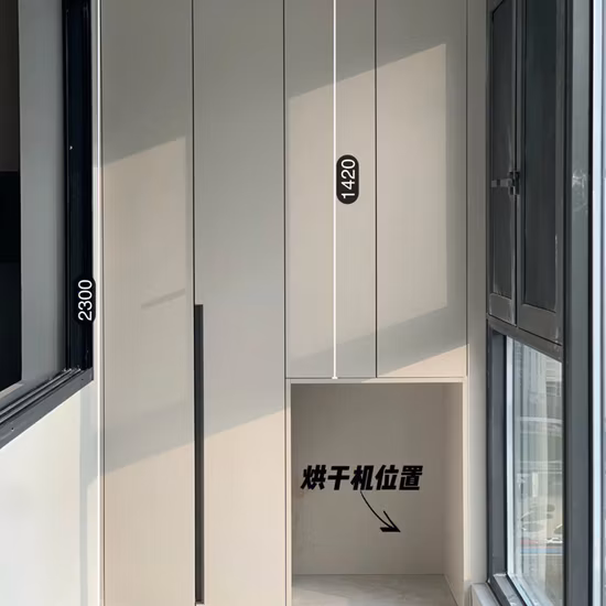 Wholesale Price Large Storage Capacity Integrated Function Balcony Washing Machine Combination Cabinet