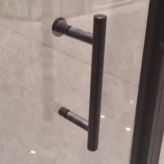 Базовая настройка, модные душевые кабины из закаленного стекла в черной рамке для ванной комнаты