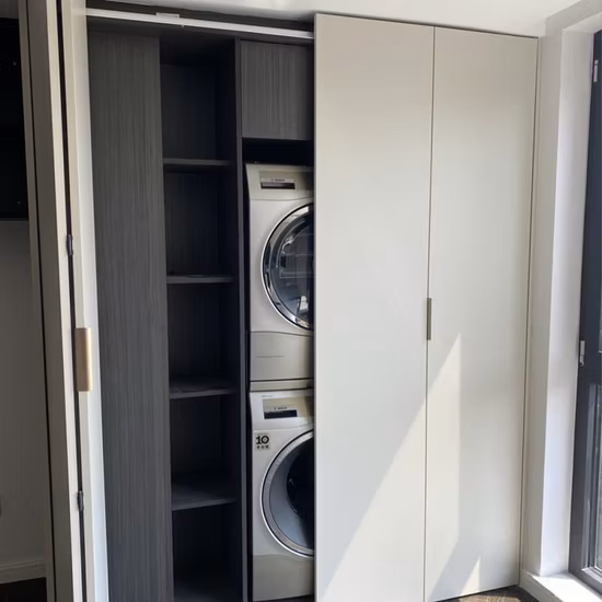 Оптовая цена, большая емкость для хранения, встроенная функция, комбинированный шкаф для стиральной машины на балконе