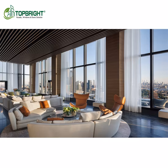 Минималистичные стеклянные стены для роскошных жилых оконных стен, декоративные закаленные Lo